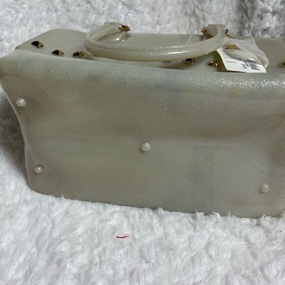 COPY - Candy jelly translucent silicone handbag with glitter texture and gold s… - Picture 3 of 8